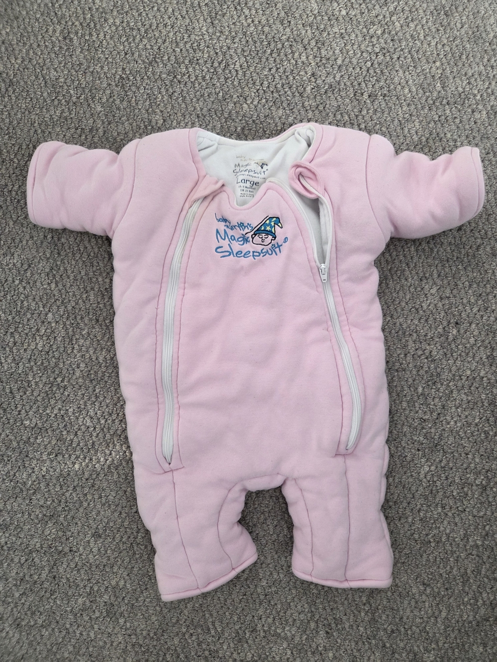 Baby Merlin Magic Sleepsuit Pink Large